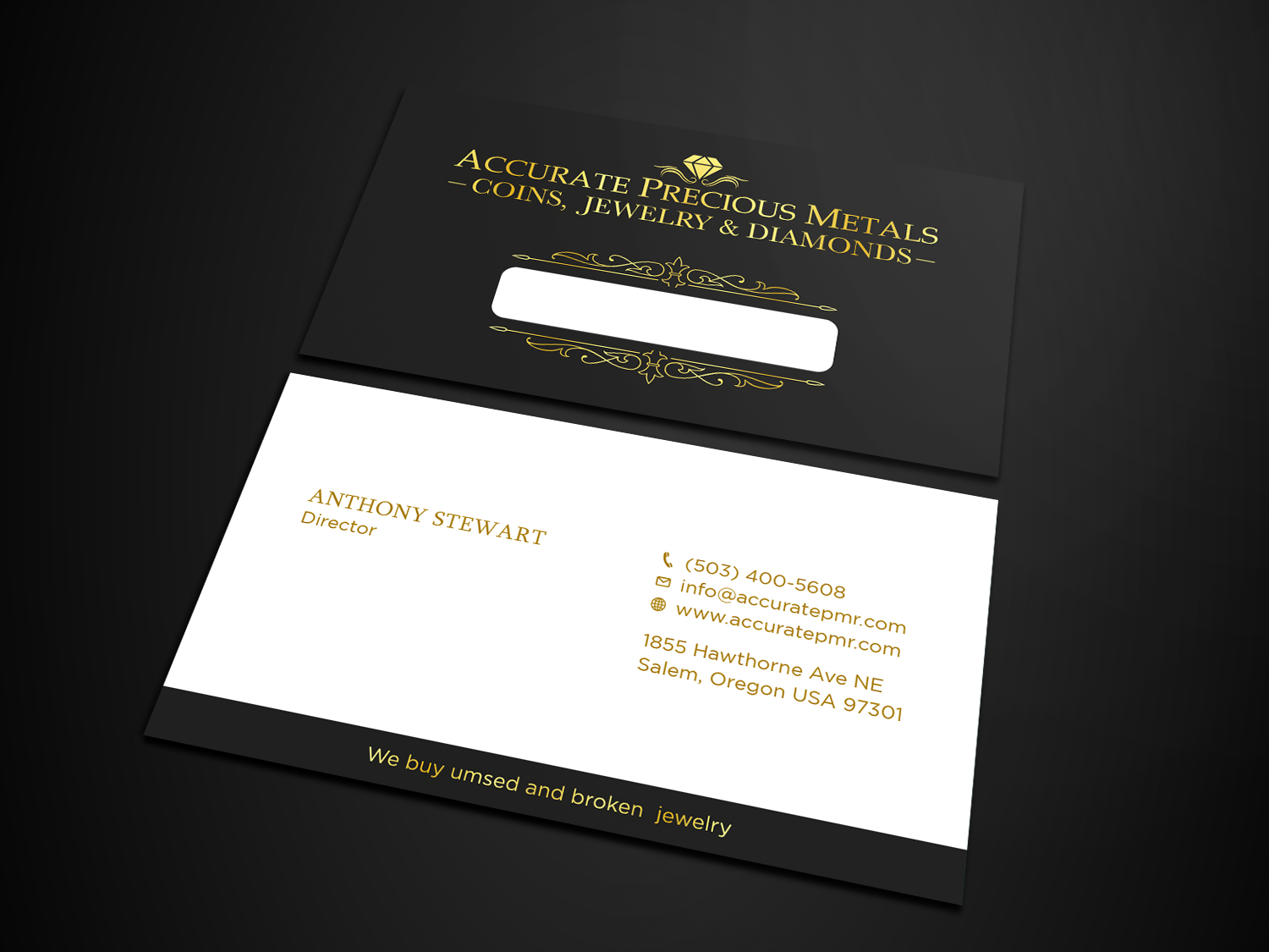 Diseño de Tarjeta de Presentación por Tripti Ranjan Gain para Accurate Precous Metals Refineries | Diseño #28496856