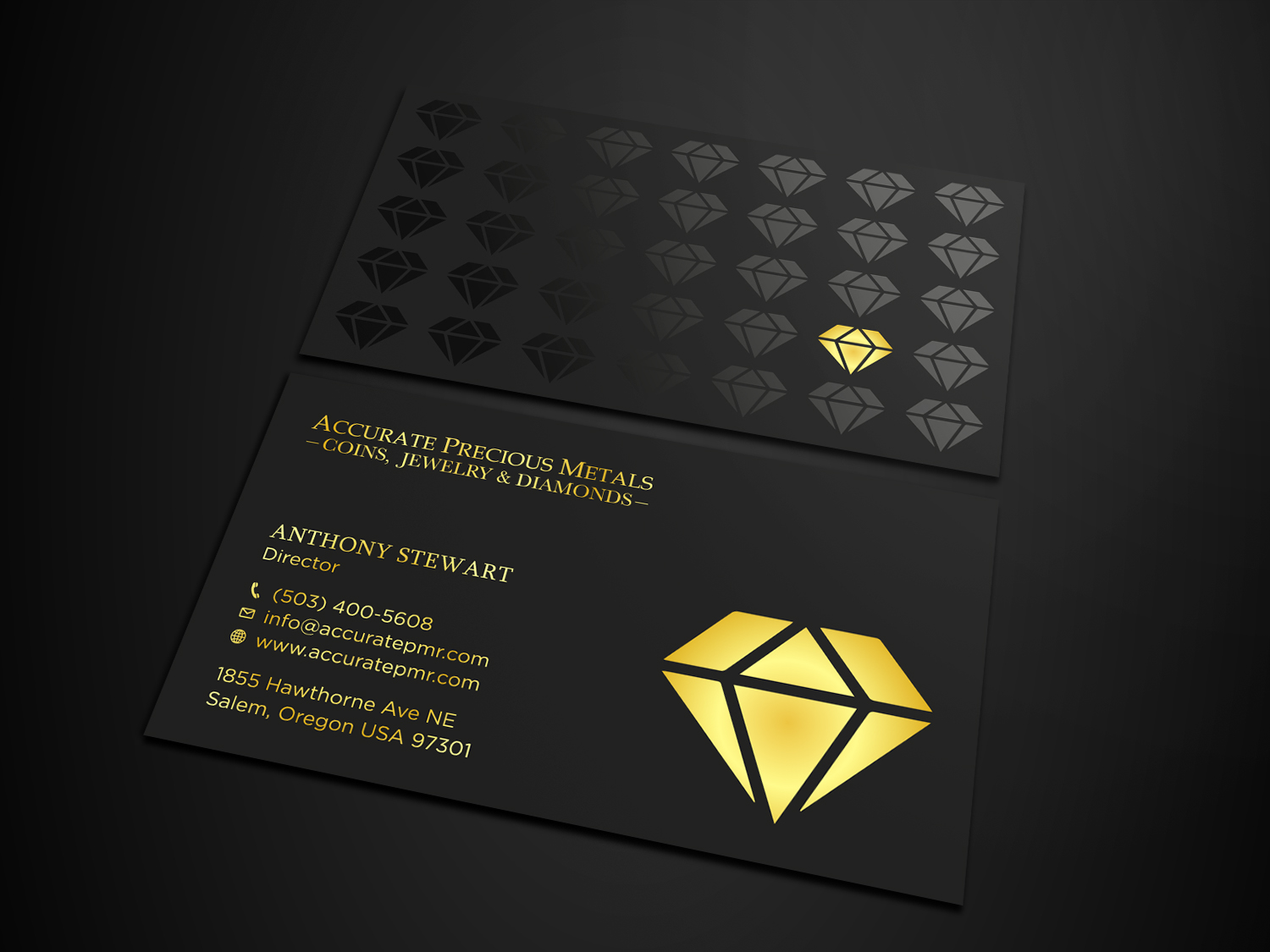 Diseño de Tarjeta de Presentación por Tripti Ranjan Gain para Accurate Precous Metals Refineries | Diseño #28496861
