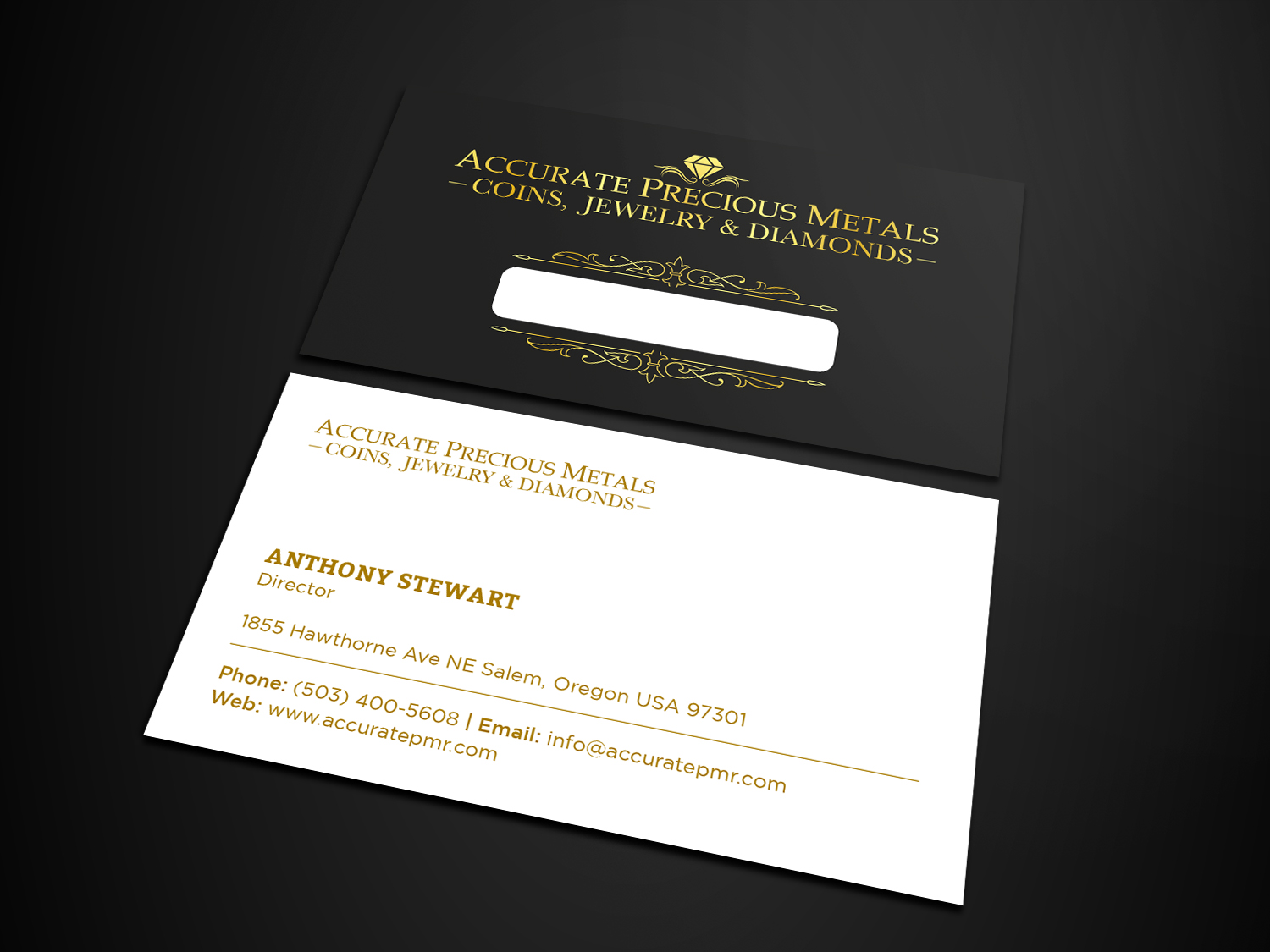 Diseño de Tarjeta de Presentación por Tripti Ranjan Gain para Accurate Precous Metals Refineries | Diseño #28496863