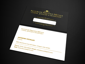 Diseño de Tarjeta de Presentación por Tripti Ranjan Gain para Accurate Precous Metals Refineries | Diseño: #28496863