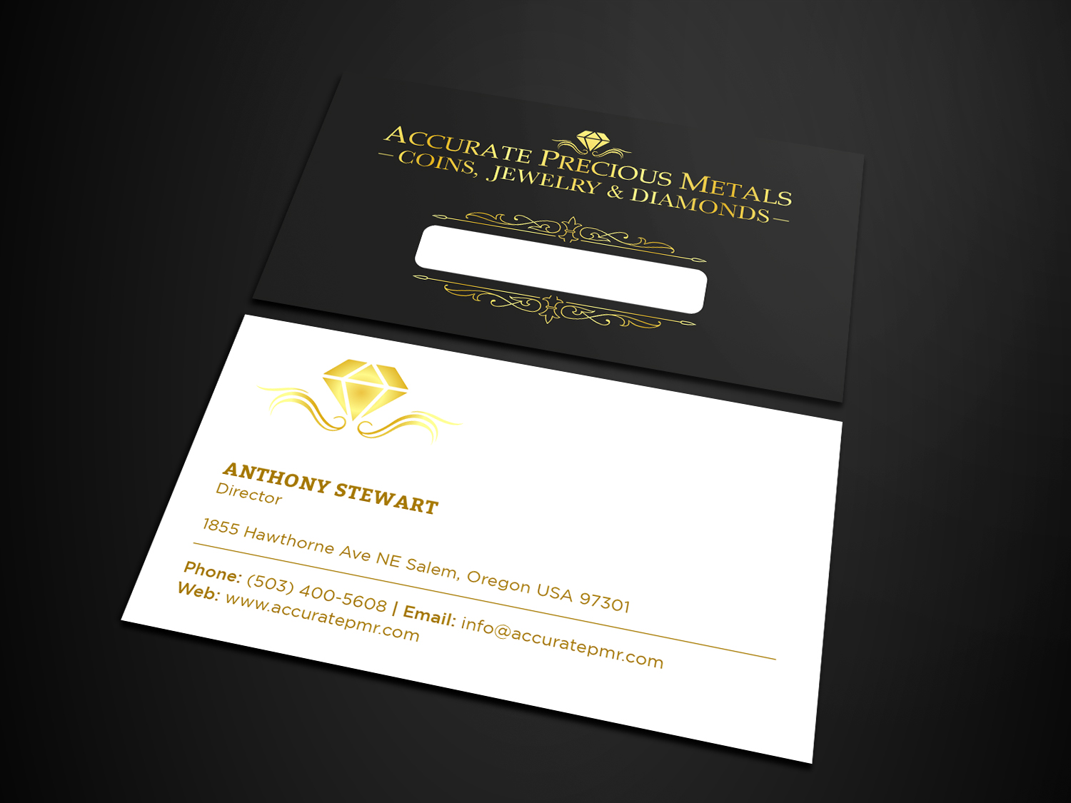 Diseño de Tarjeta de Presentación por Tripti Ranjan Gain para Accurate Precous Metals Refineries | Diseño #28496864