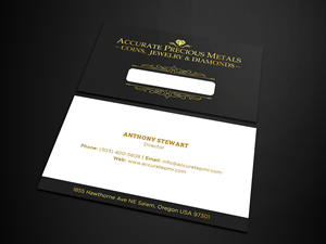 Diseño de Tarjeta de Presentación por Tripti Ranjan Gain para Accurate Precous Metals Refineries | Diseño: #28496866
