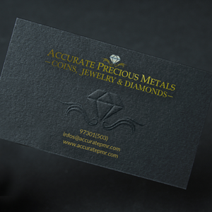Business Card Design by vigie for Accurate Precous Metals Refineries | Design: #28486912