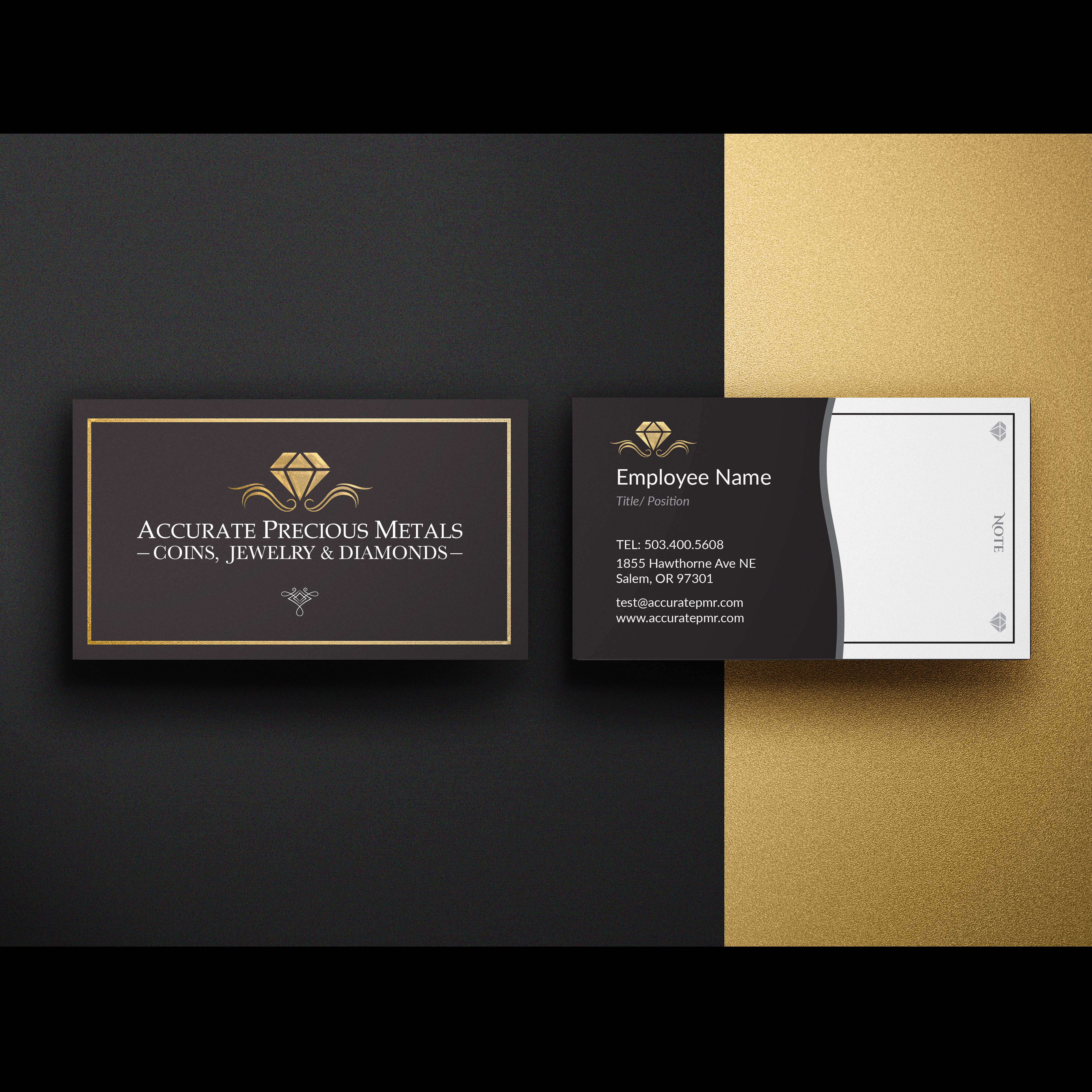 Business Card Design by b06391 for Accurate Precous Metals Refineries | Design #28518644