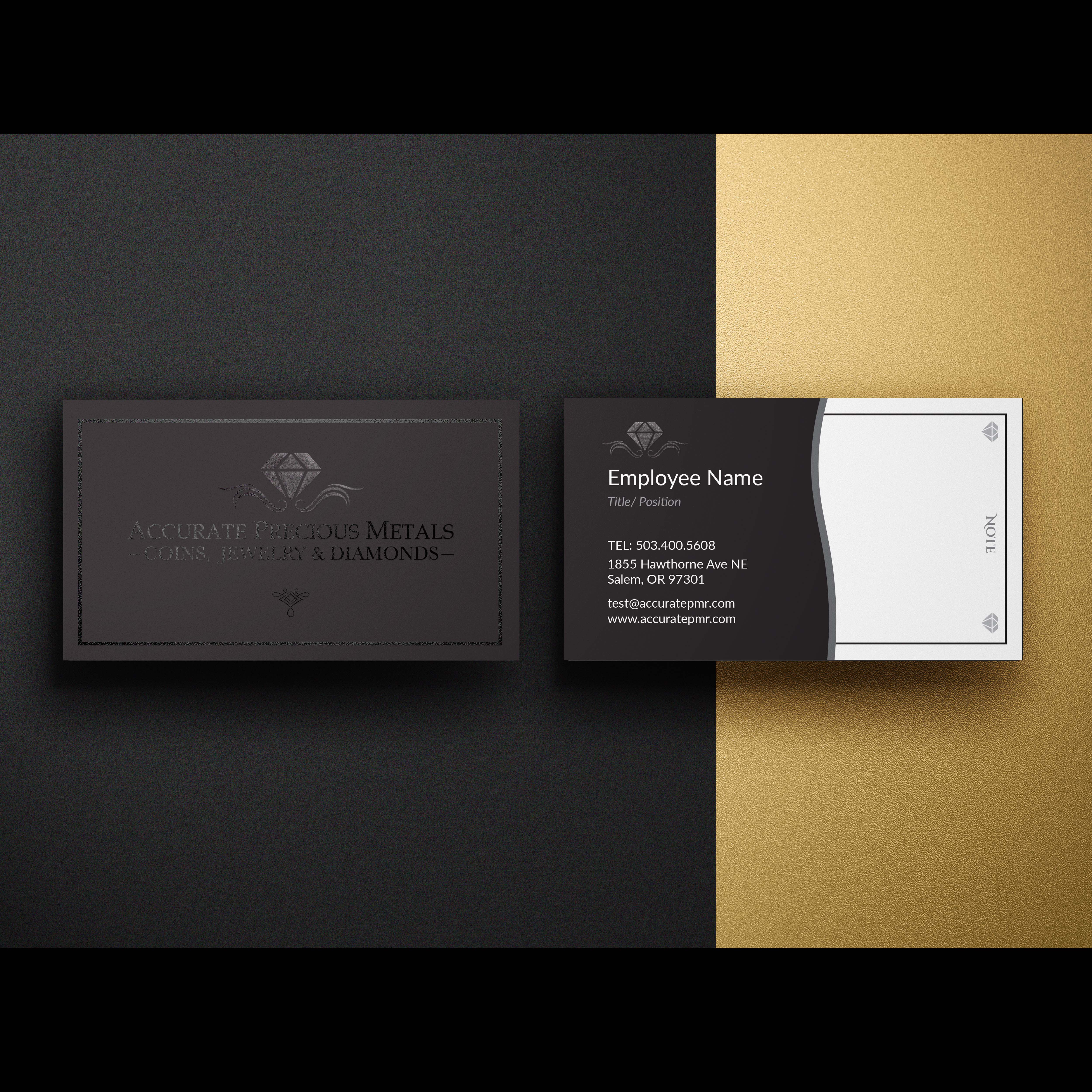 Diseño de Tarjeta de Presentación por b06391 para Accurate Precous Metals Refineries | Diseño #28518645