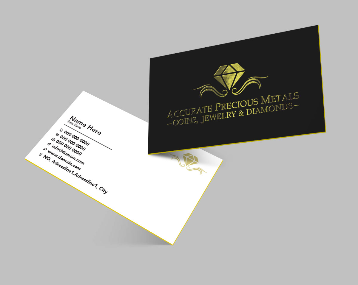 Business Card Design by Isu-D for Accurate Precous Metals Refineries | Design #28470273