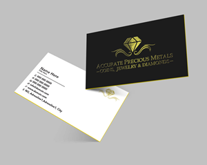 Business Card Design by Isu-D for Accurate Precous Metals Refineries | Design: #28470273