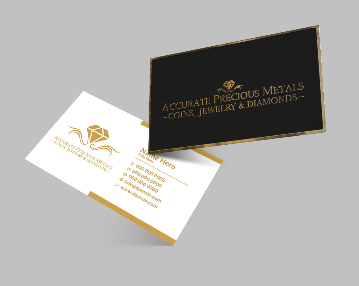 Business Card Design by Isu-D for Accurate Precous Metals Refineries | Design #28472286