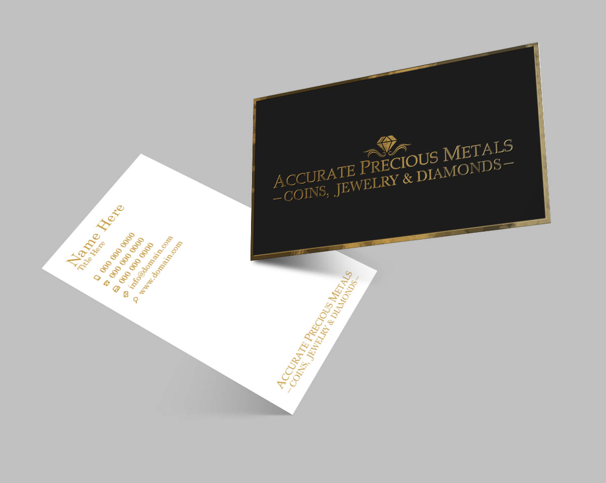 Business Card Design by Isu-D for Accurate Precous Metals Refineries | Design #28472287