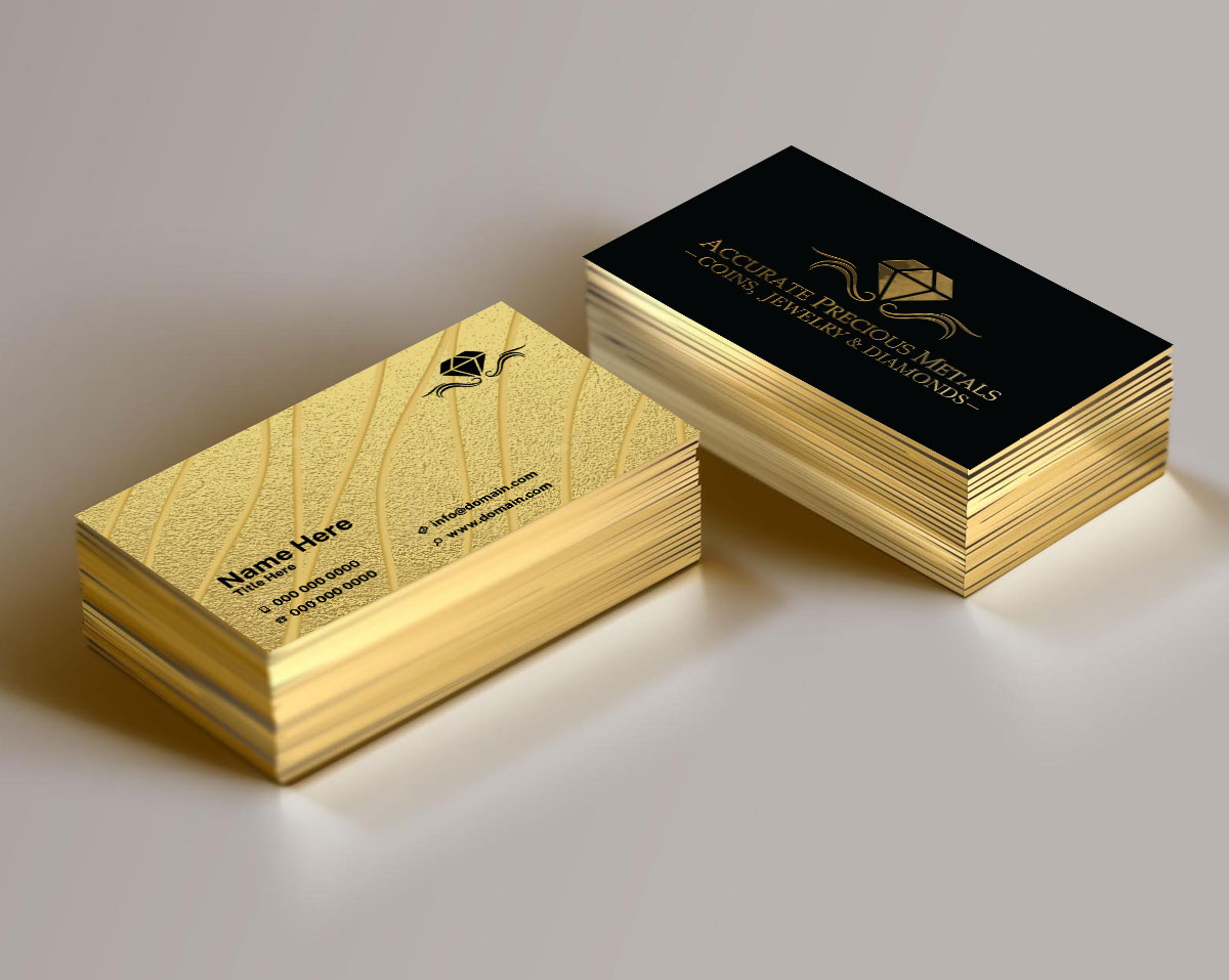 Business Card Design by Isu-D for Accurate Precous Metals Refineries | Design #28472292