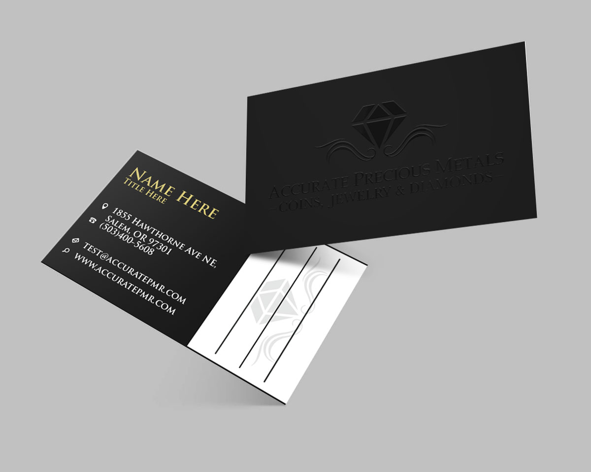 Business Card Design by Isu-D for Accurate Precous Metals Refineries | Design #28508633