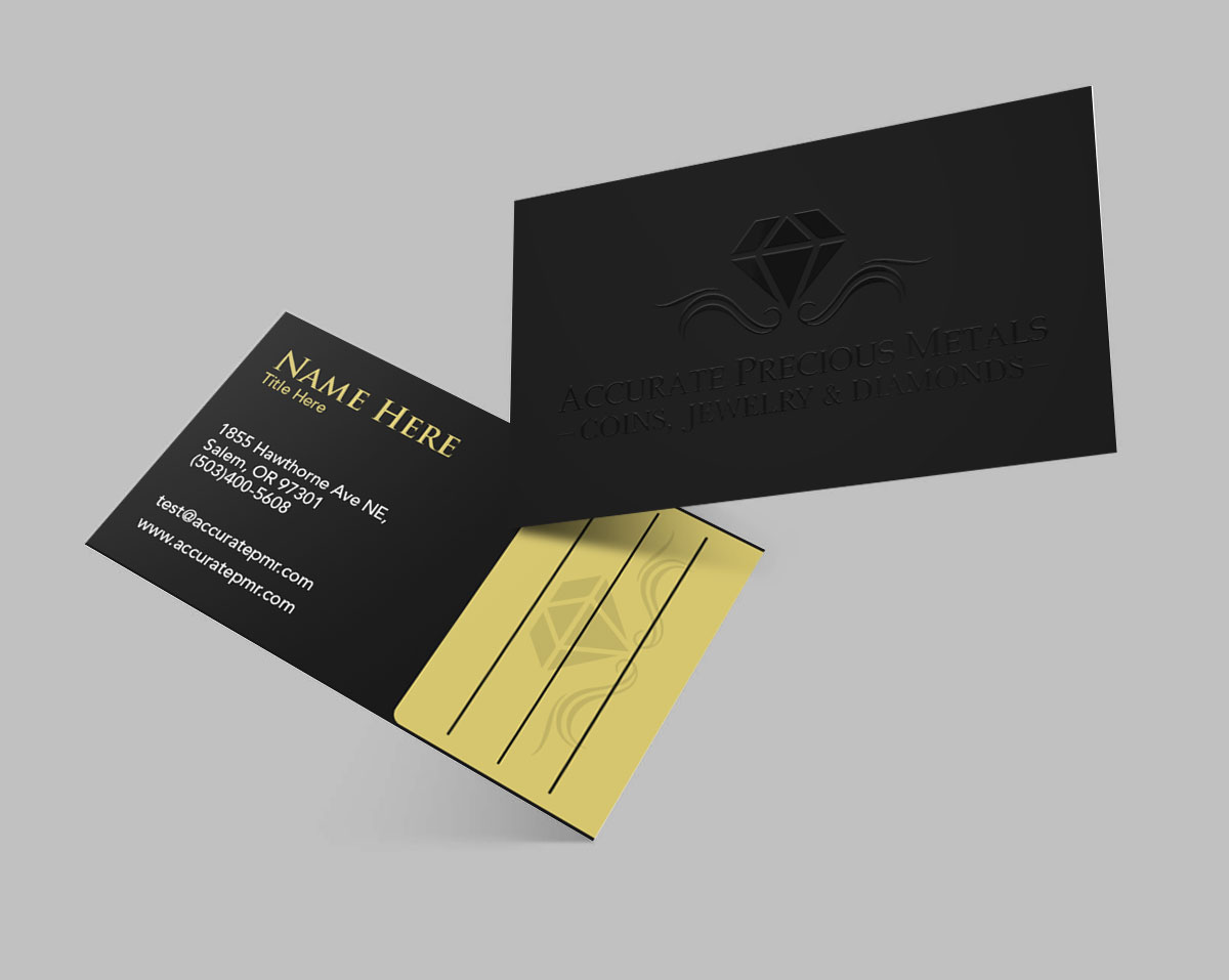 Diseño de Tarjeta de Presentación por Isu-D para Accurate Precous Metals Refineries | Diseño #28508634