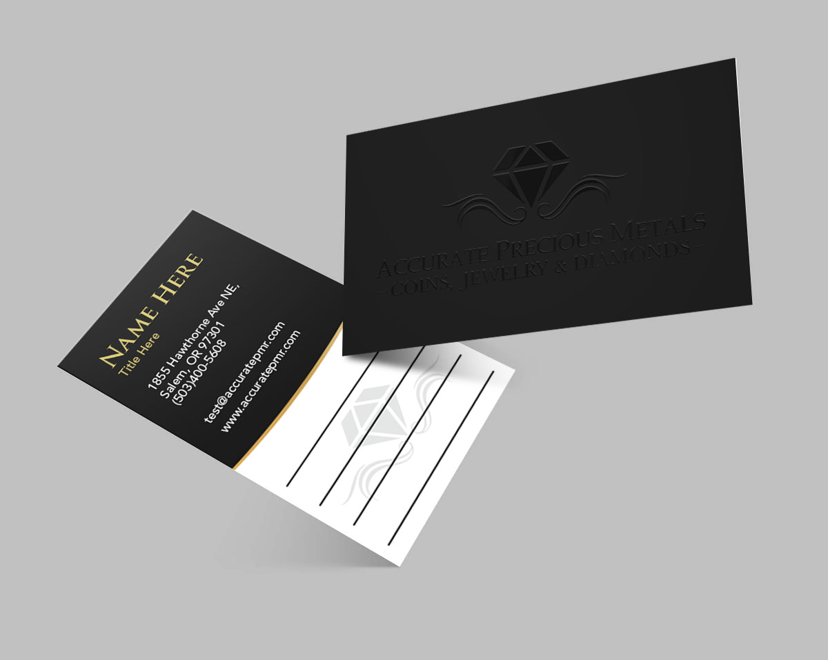 Design de Carte de Visite par Isu-D pour Accurate Precous Metals Refineries | Design #28508638