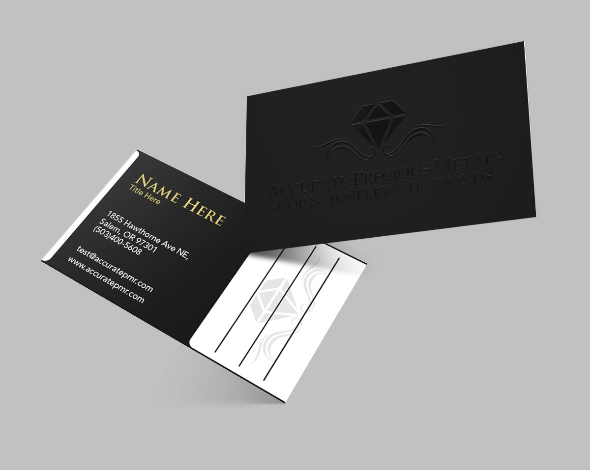 Business Card Design by Isu-D for Accurate Precous Metals Refineries | Design #28508640