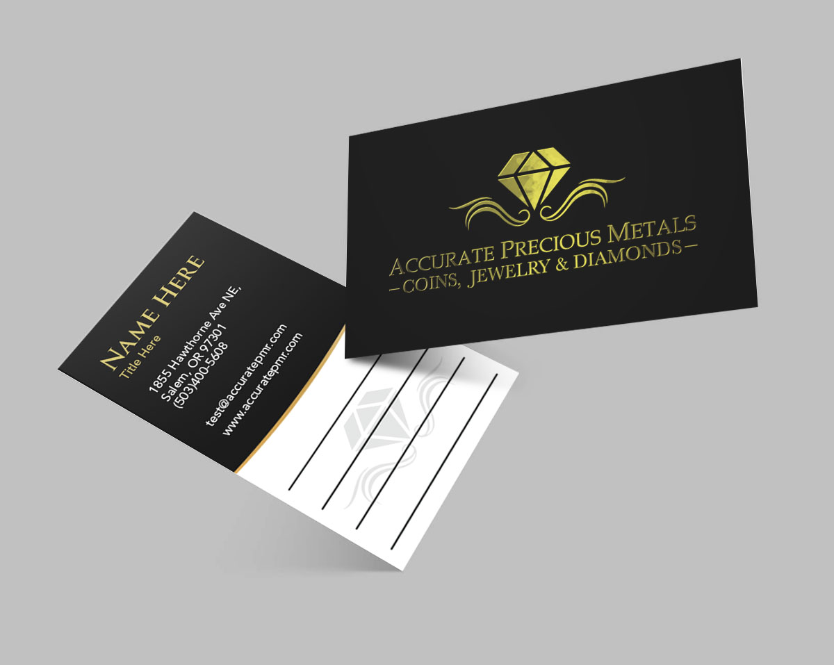 Business Card Design by Isu-D for Accurate Precous Metals Refineries | Design #28508641