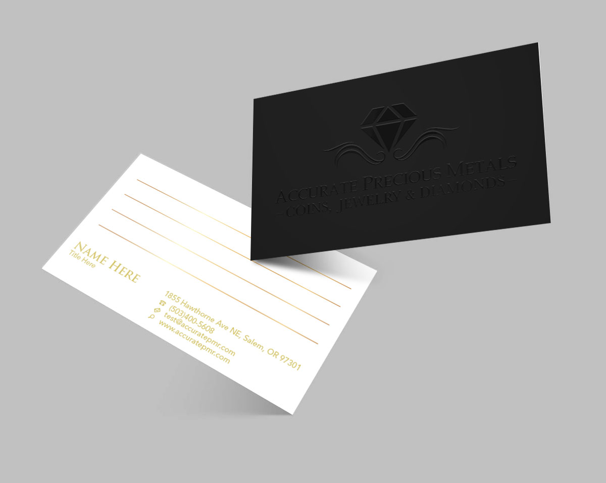 Business Card Design by Isu-D for Accurate Precous Metals Refineries | Design #28508642