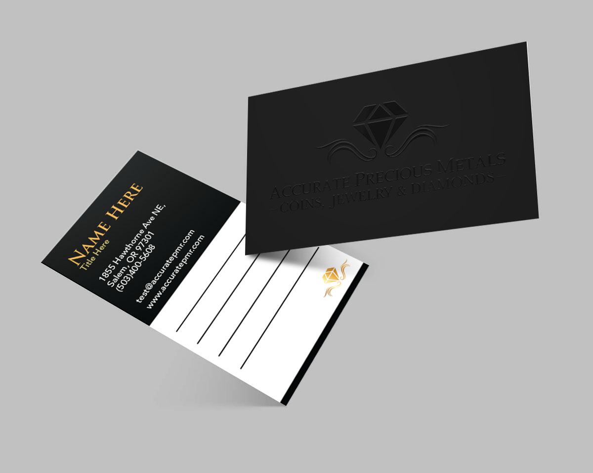 Business Card Design by Isu-D for Accurate Precous Metals Refineries | Design #28508643