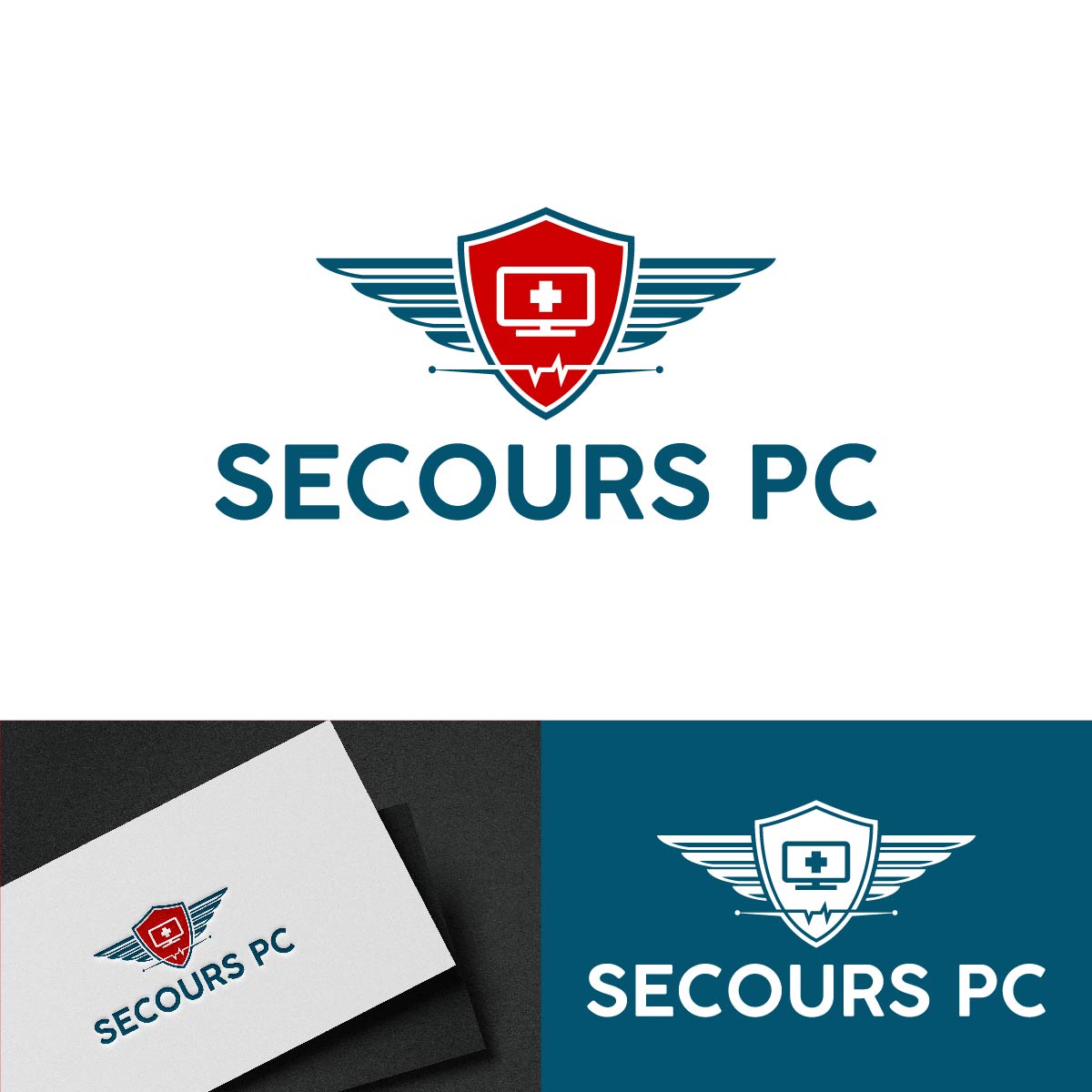 Logo Design by fly  design for SECOURS-PC | Design #28470599