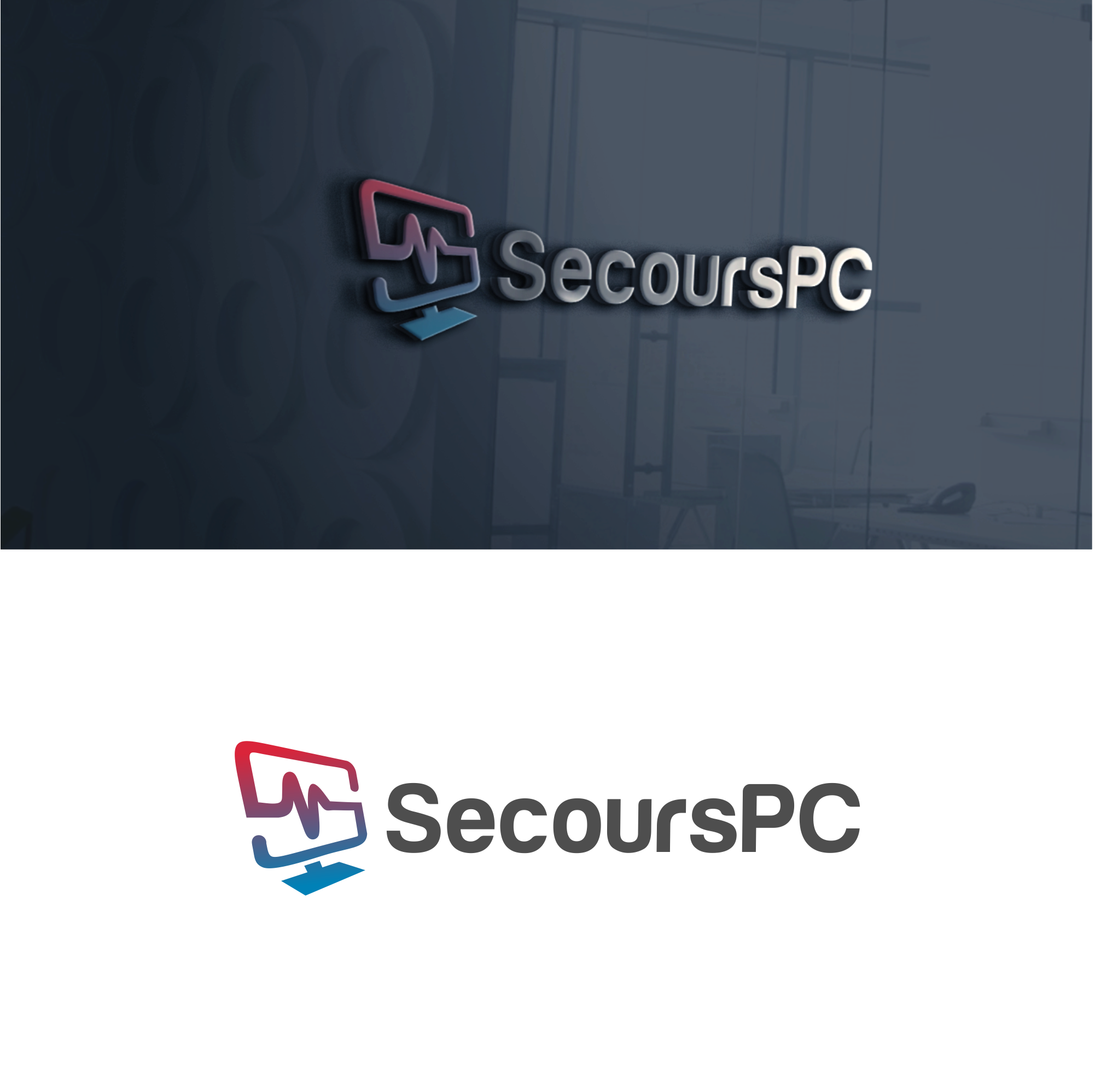 Logo Design by DesignFirst for SECOURS-PC | Design #28473257