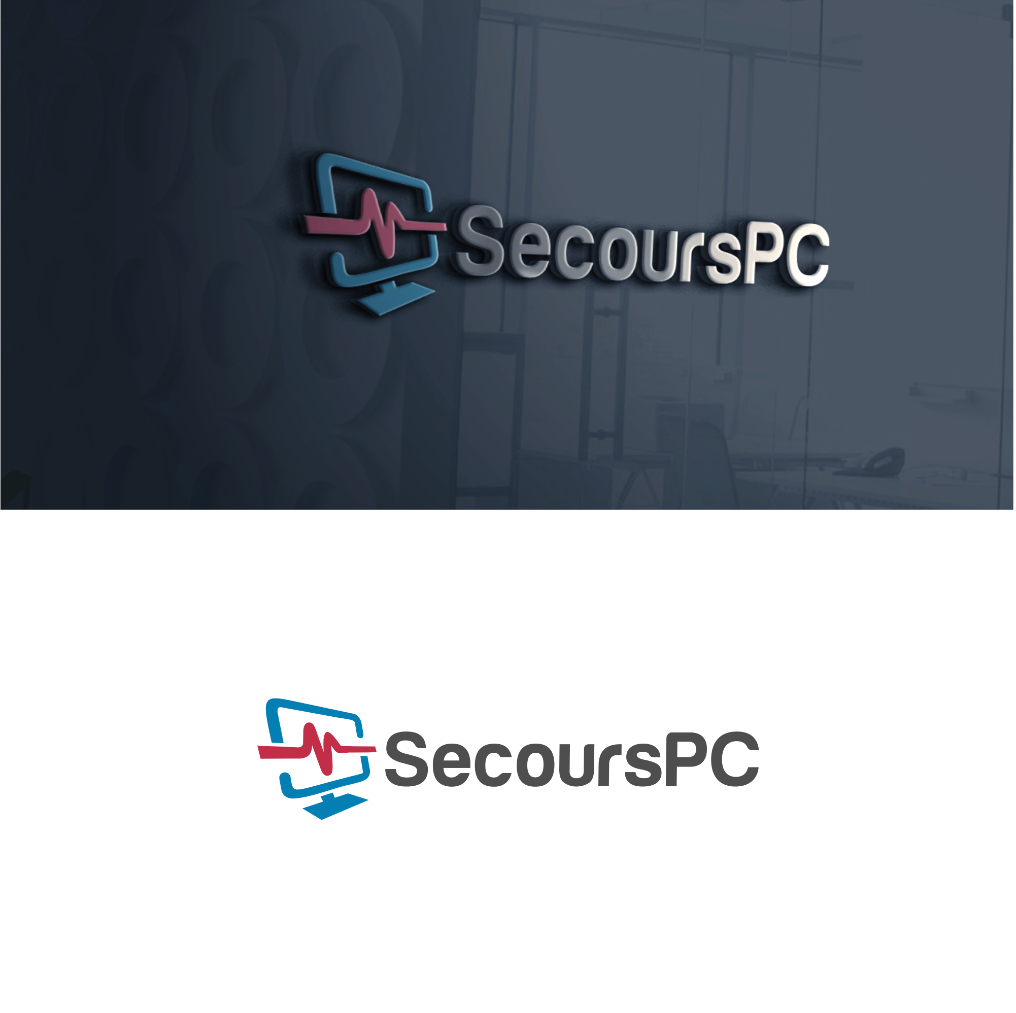 Logo Design by DesignFirst for SECOURS-PC | Design #28473258