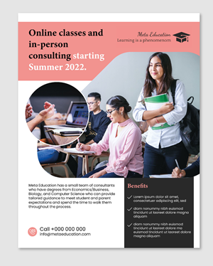 Flyer Design by emoblack989 for Meta Education | Design #28469493