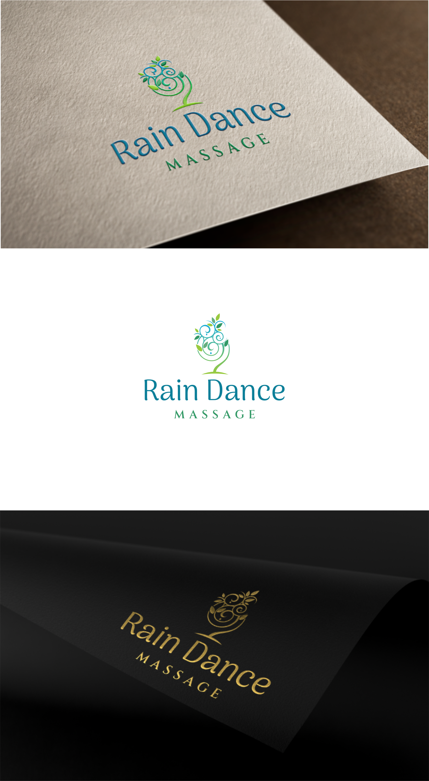 Logo Design by *mary for Rain Dance Massage | Design #28474004