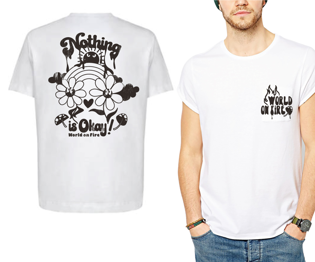 Apparel Design by Whitebread for World On Fire Clothing | Design #28506564