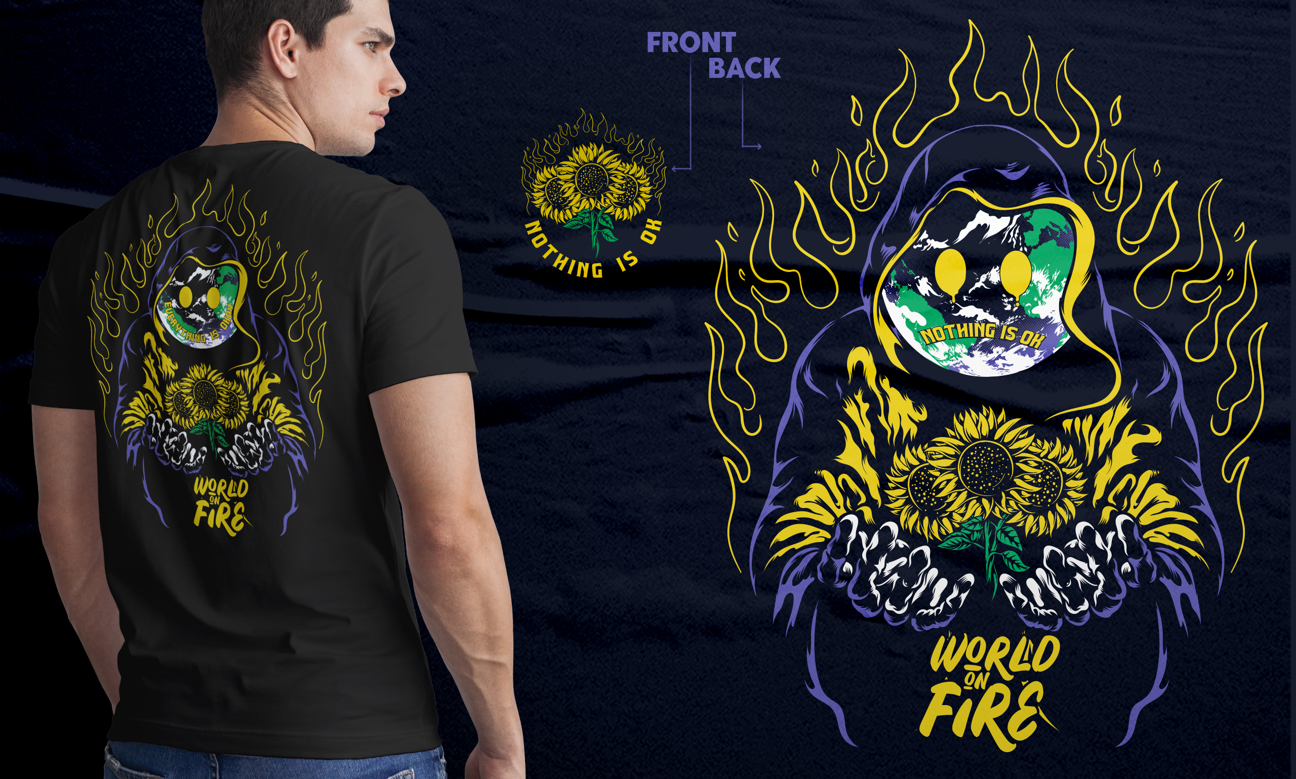 Apparel Design by WAGUM Studio for World On Fire Clothing | Design #28497042
