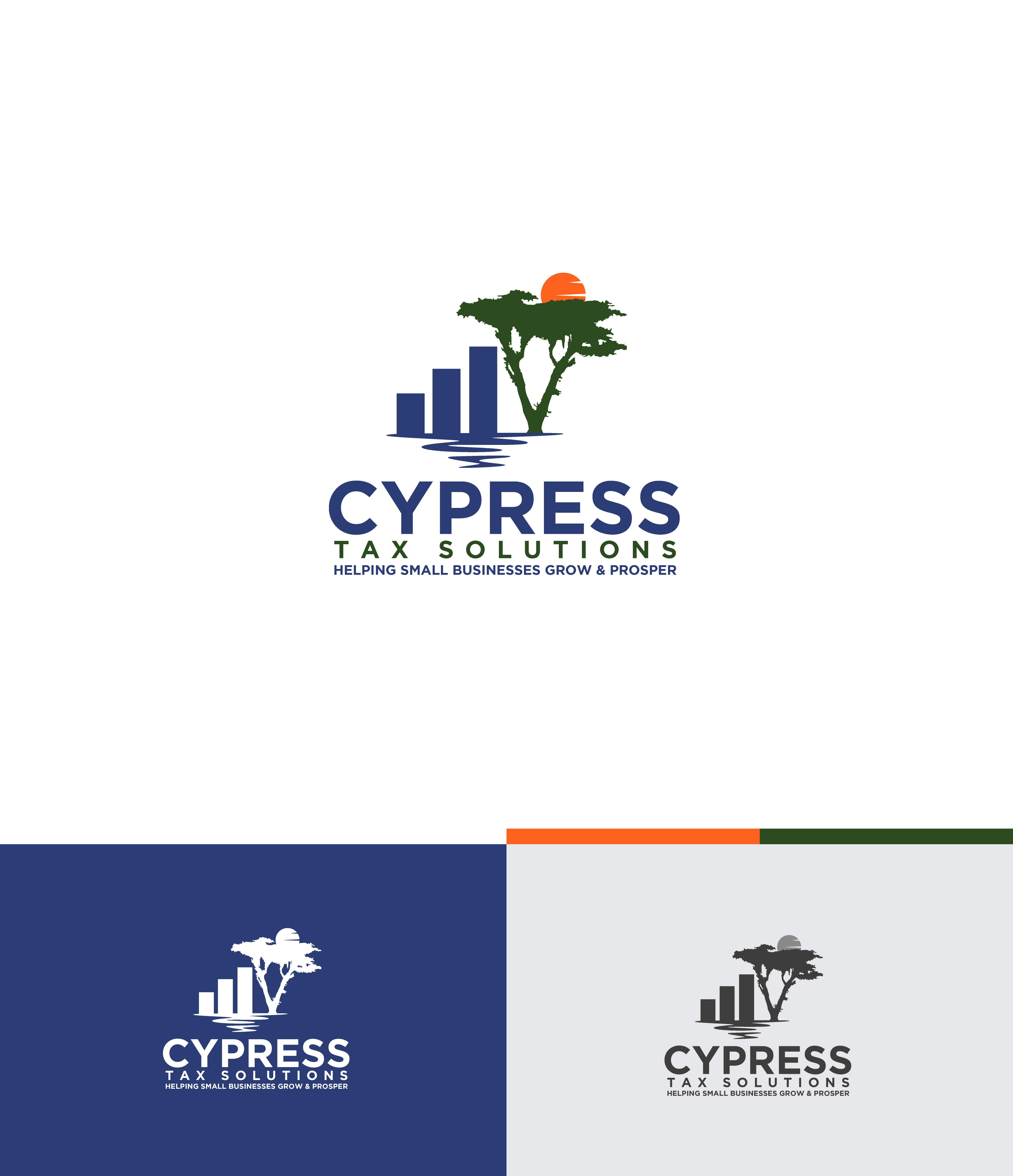 Logo Design by ecorokerz for Cypress Tax Solutions, LLC | Design #28487016