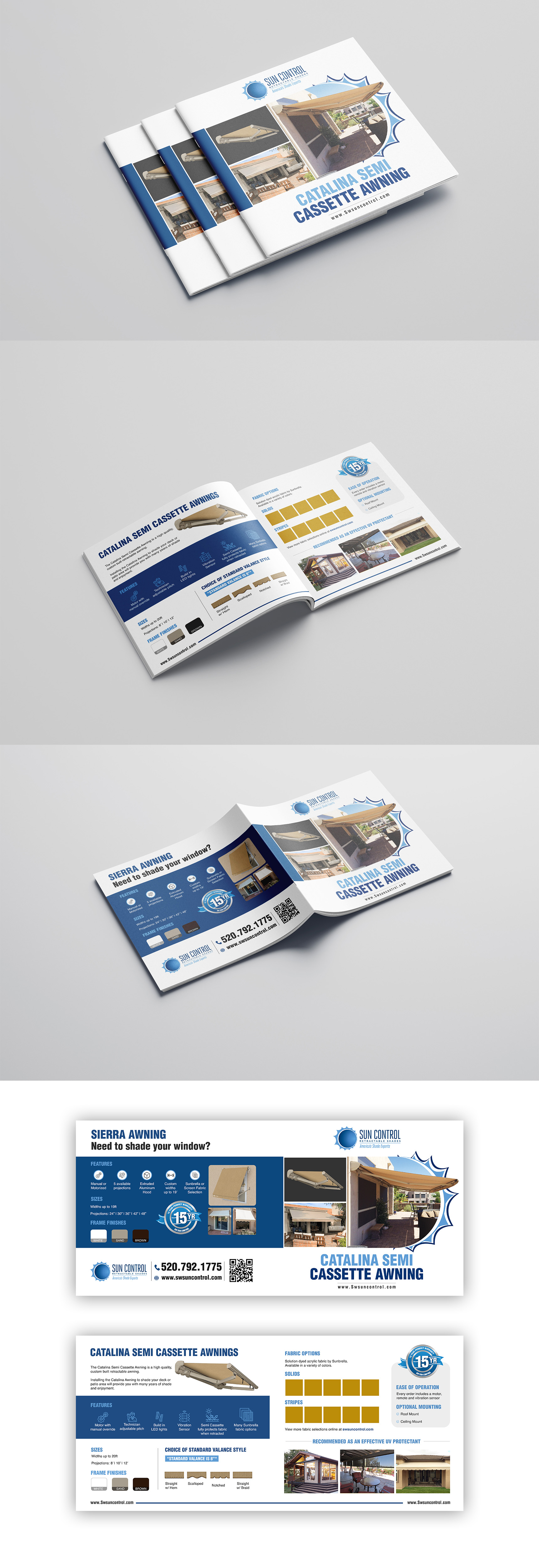 Brochure Design by Design Motion for Sun Control Retractable Shades | Design #28500681