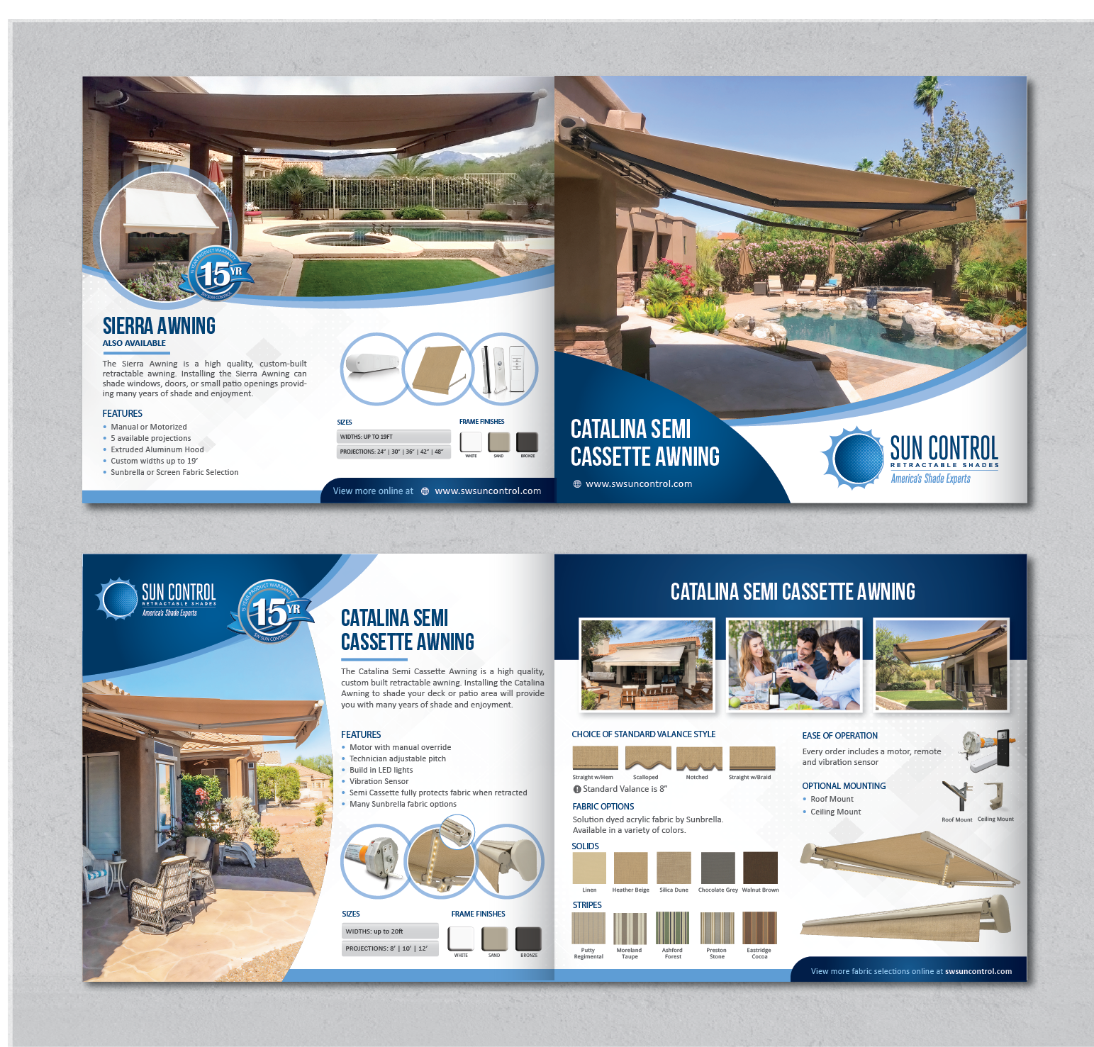 Brochure Design by alex989 for Sun Control Retractable Shades | Design #28489042