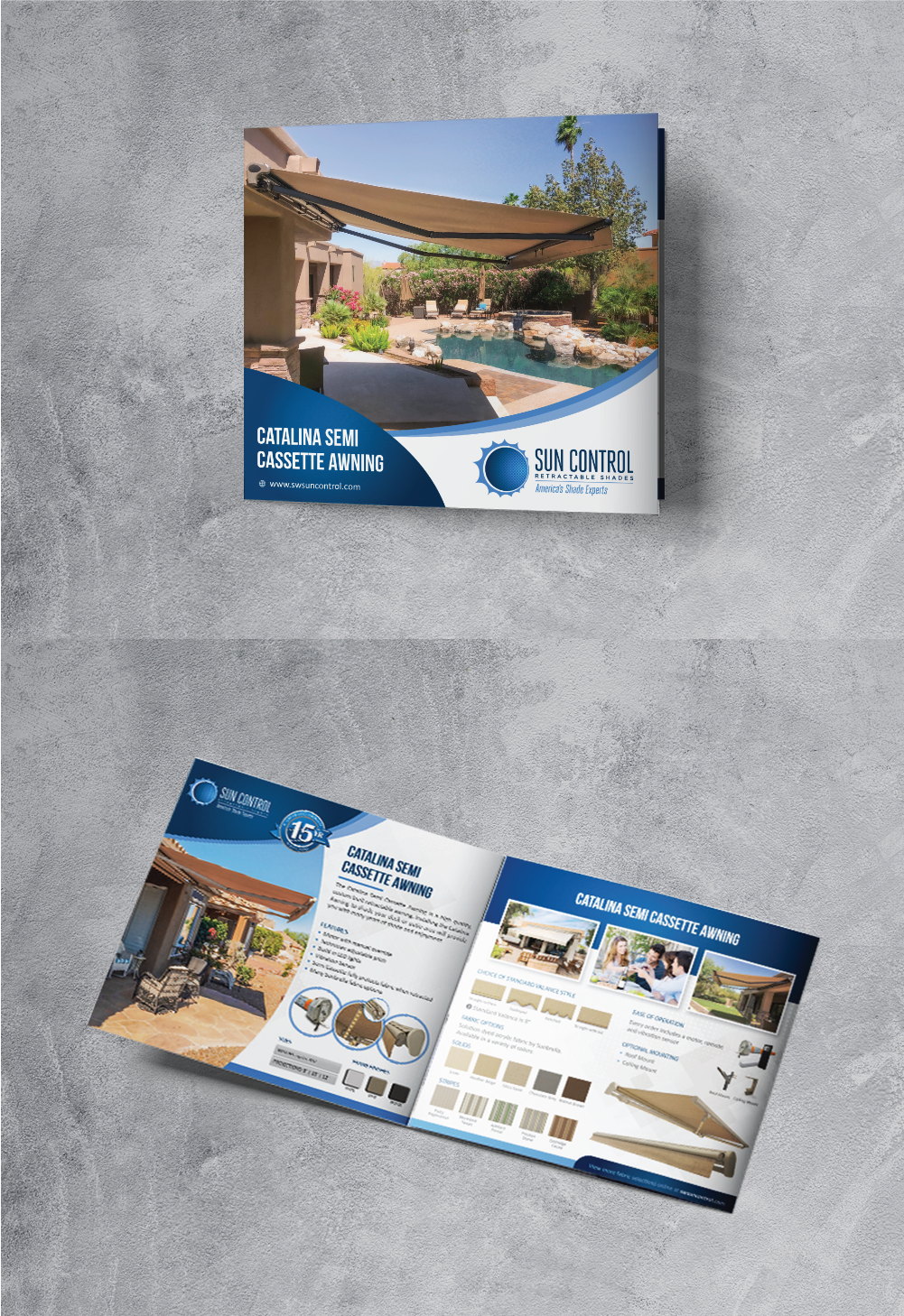 Brochure Design by alex989 for Sun Control Retractable Shades | Design #28489133