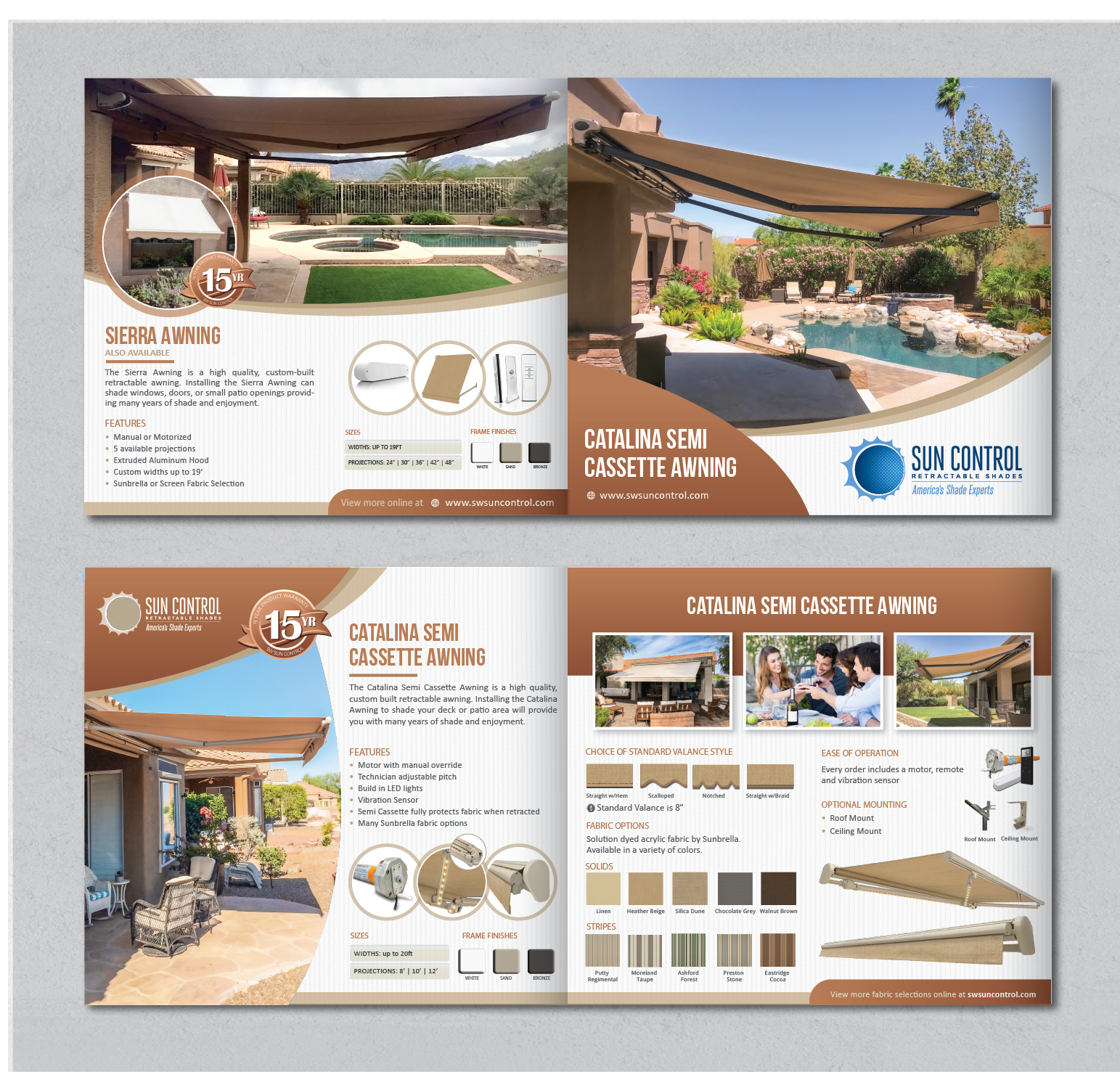 Diseño de Brochure por alex989 para Sun Control Retractable Shades | Diseño #28490204
