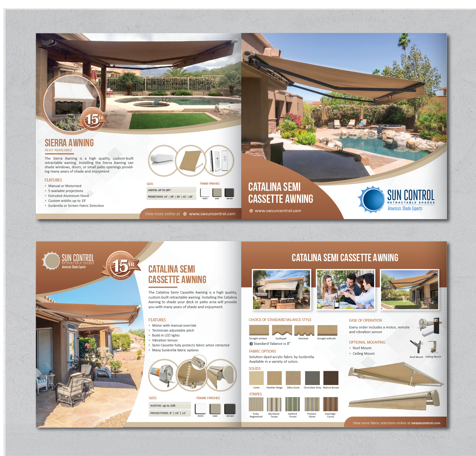 Brochure Design by alex989 for Sun Control Retractable Shades | Design #28490205