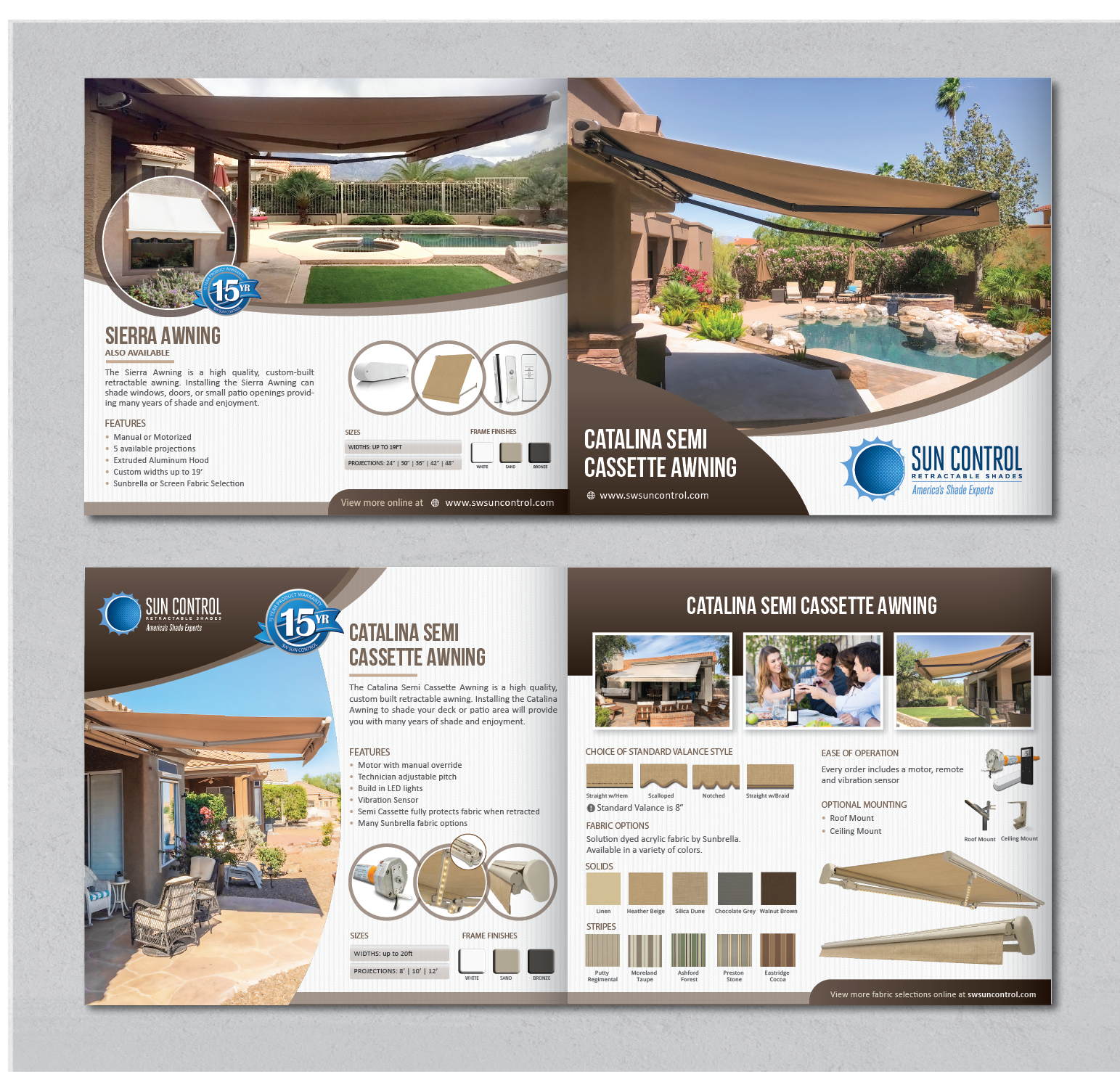 Brochure Design by alex989 for Sun Control Retractable Shades | Design #28494973