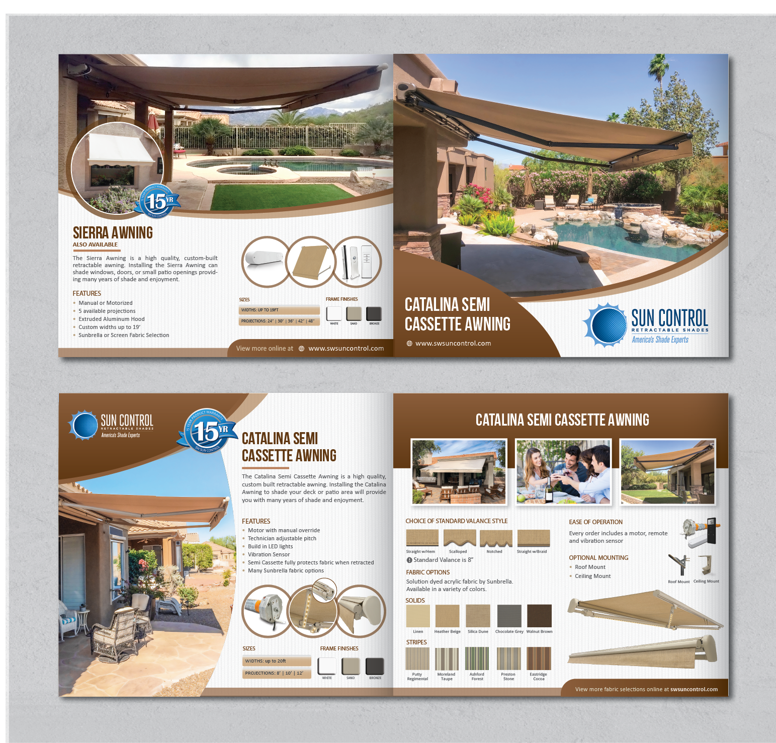Diseño de Brochure por alex989 para Sun Control Retractable Shades | Diseño #28494974