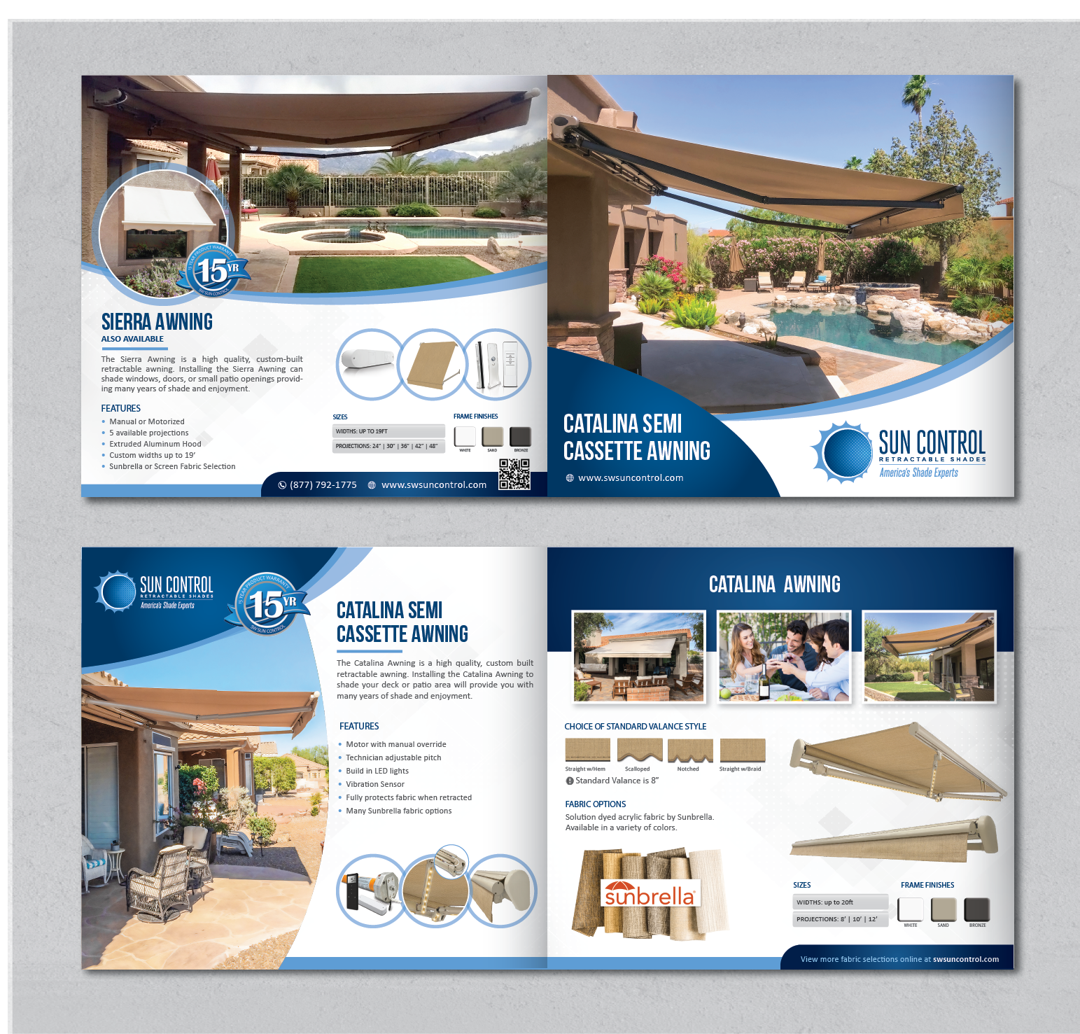 Diseño de Brochure por alex989 para Sun Control Retractable Shades | Diseño #28531186