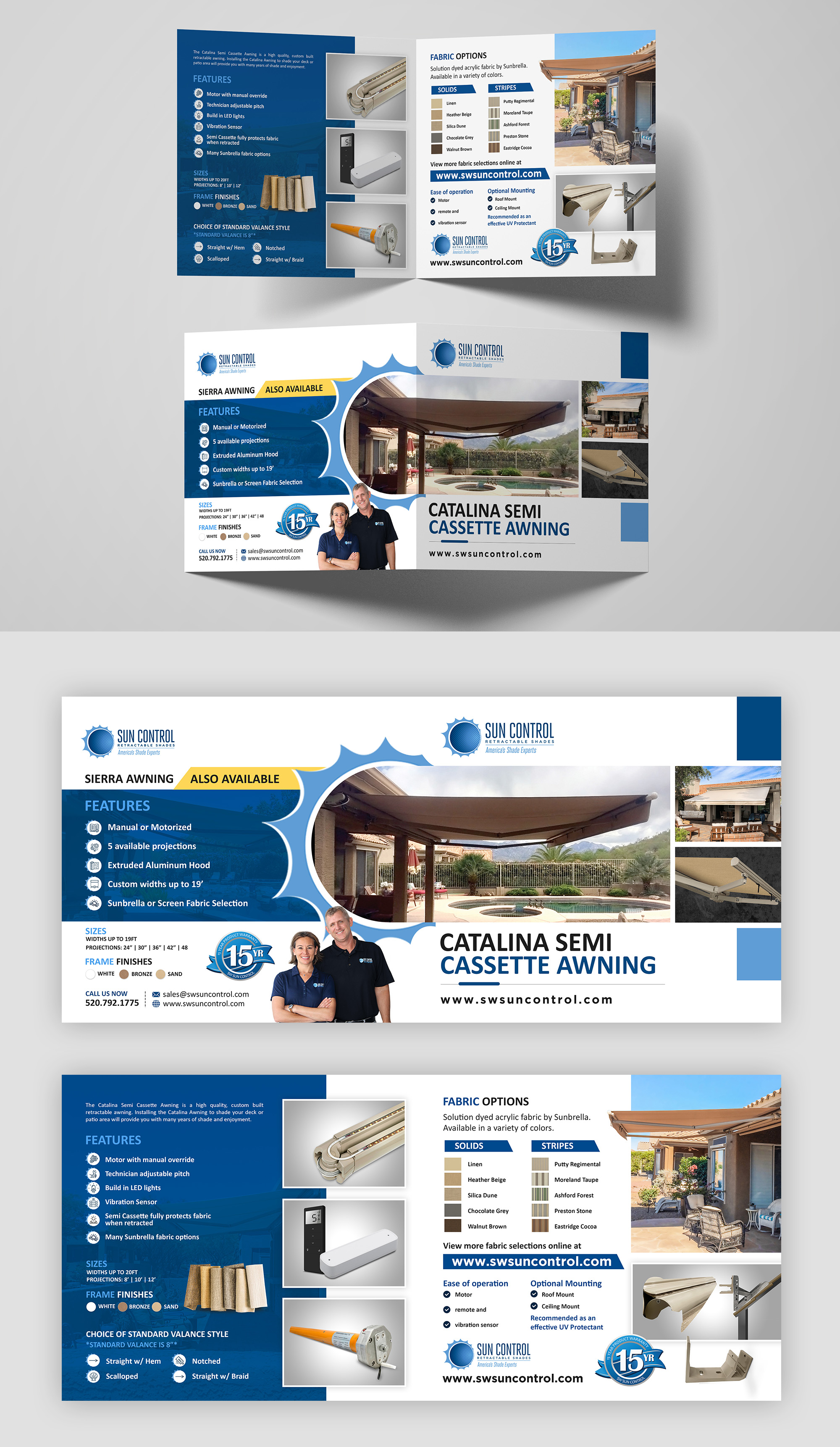 Brochure Design by debdesign for Sun Control Retractable Shades | Design #28493233