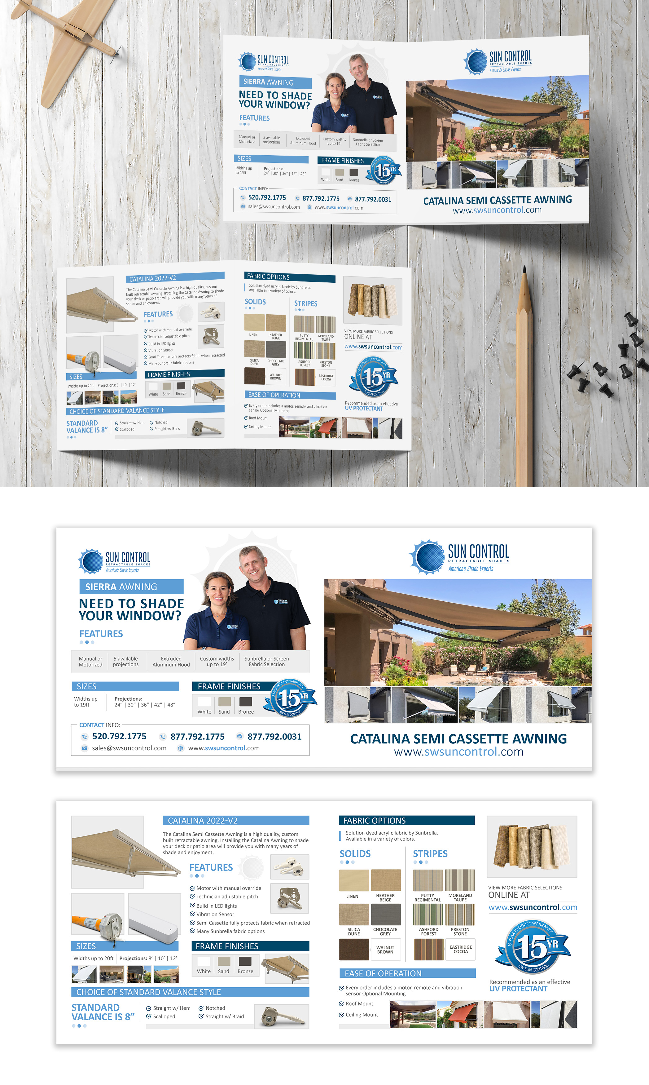 Brochure Design by debdesign for Sun Control Retractable Shades | Design #28493262