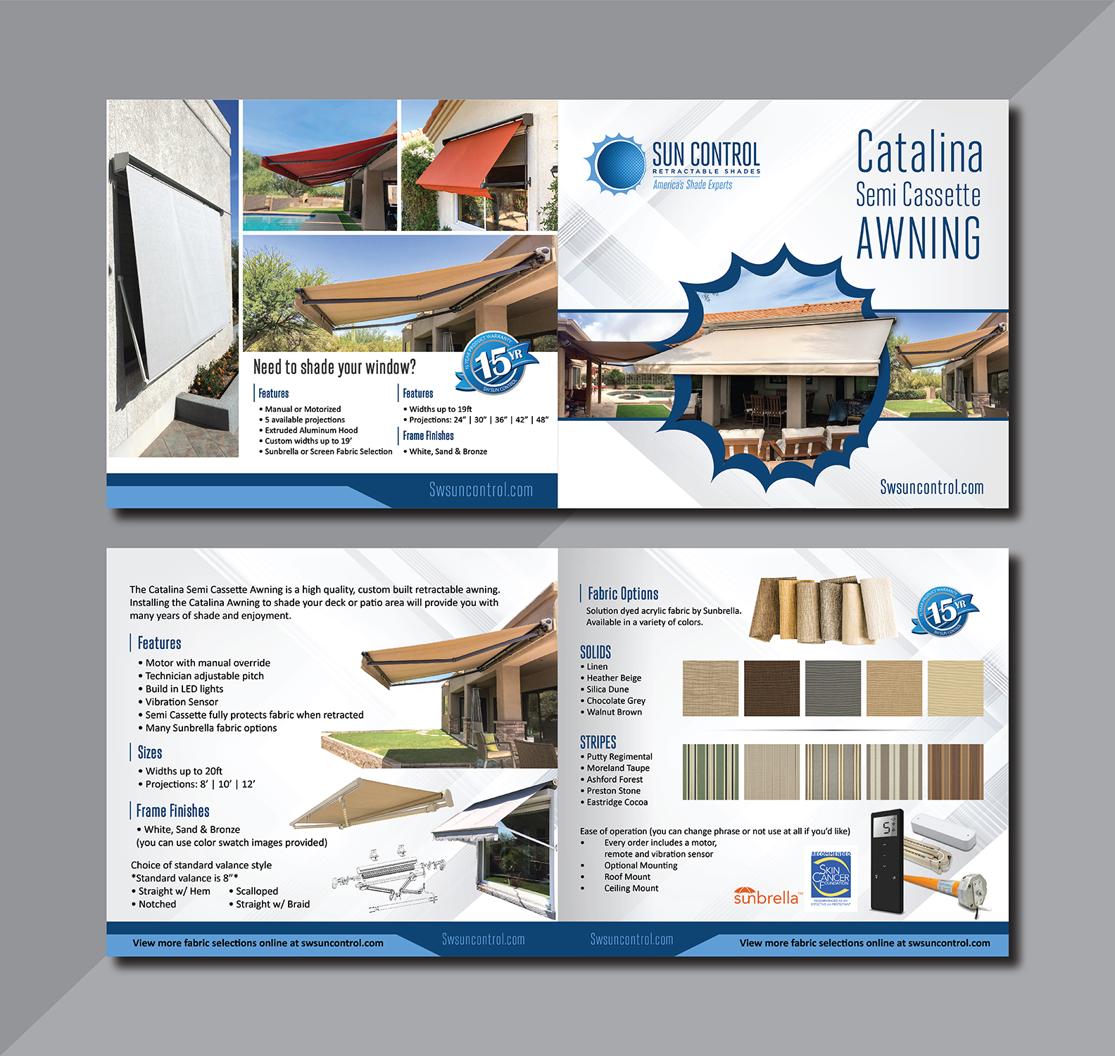 Diseño de Brochure por Deziners Zone para Sun Control Retractable Shades | Diseño #28507239