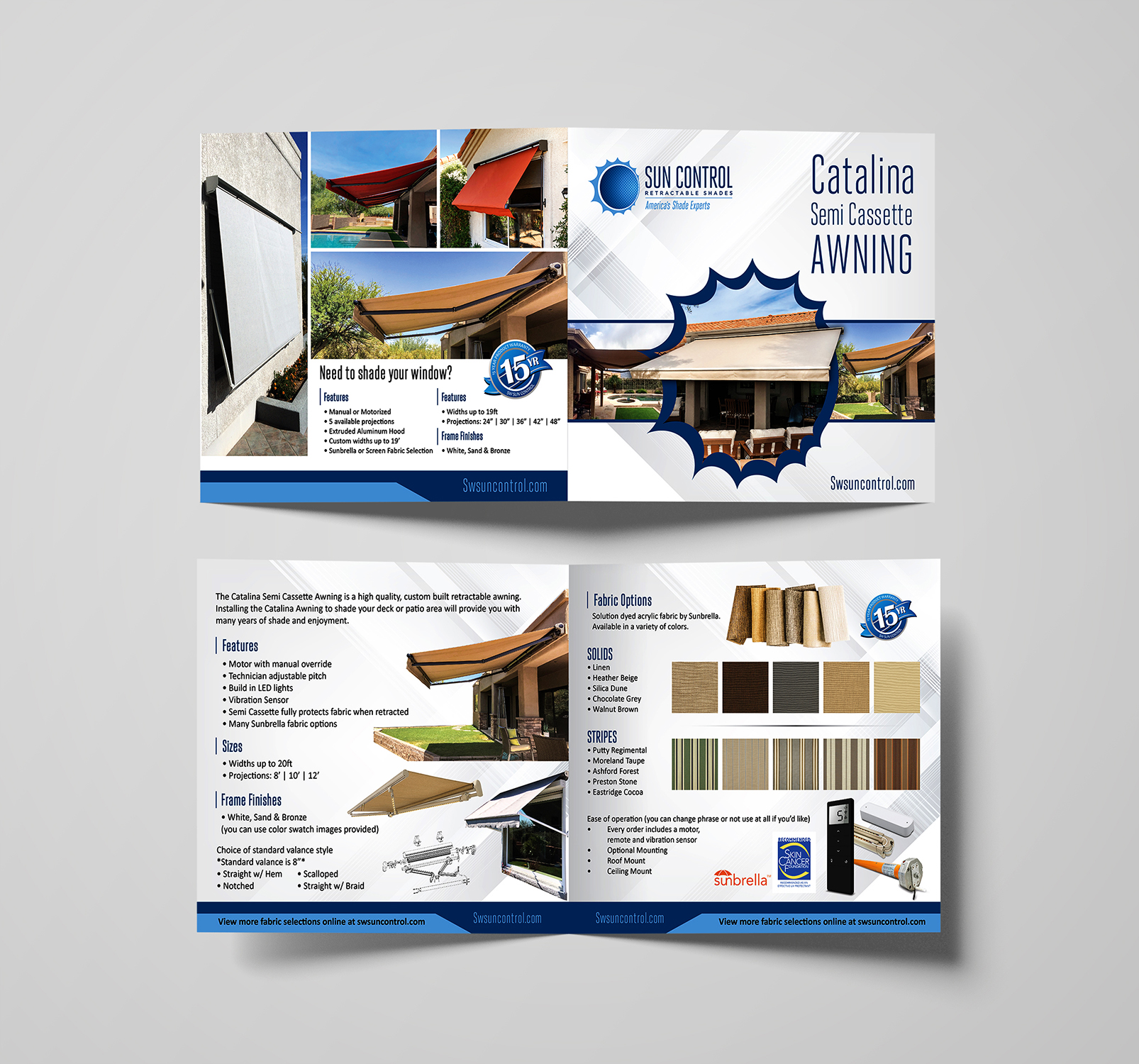 Diseño de Brochure por Deziners Zone para Sun Control Retractable Shades | Diseño #28507240