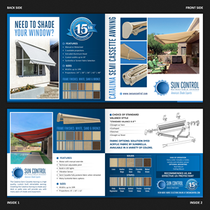 Brochure Design by SAI DESIGNS for Sun Control Retractable Shades | Design: #28502074
