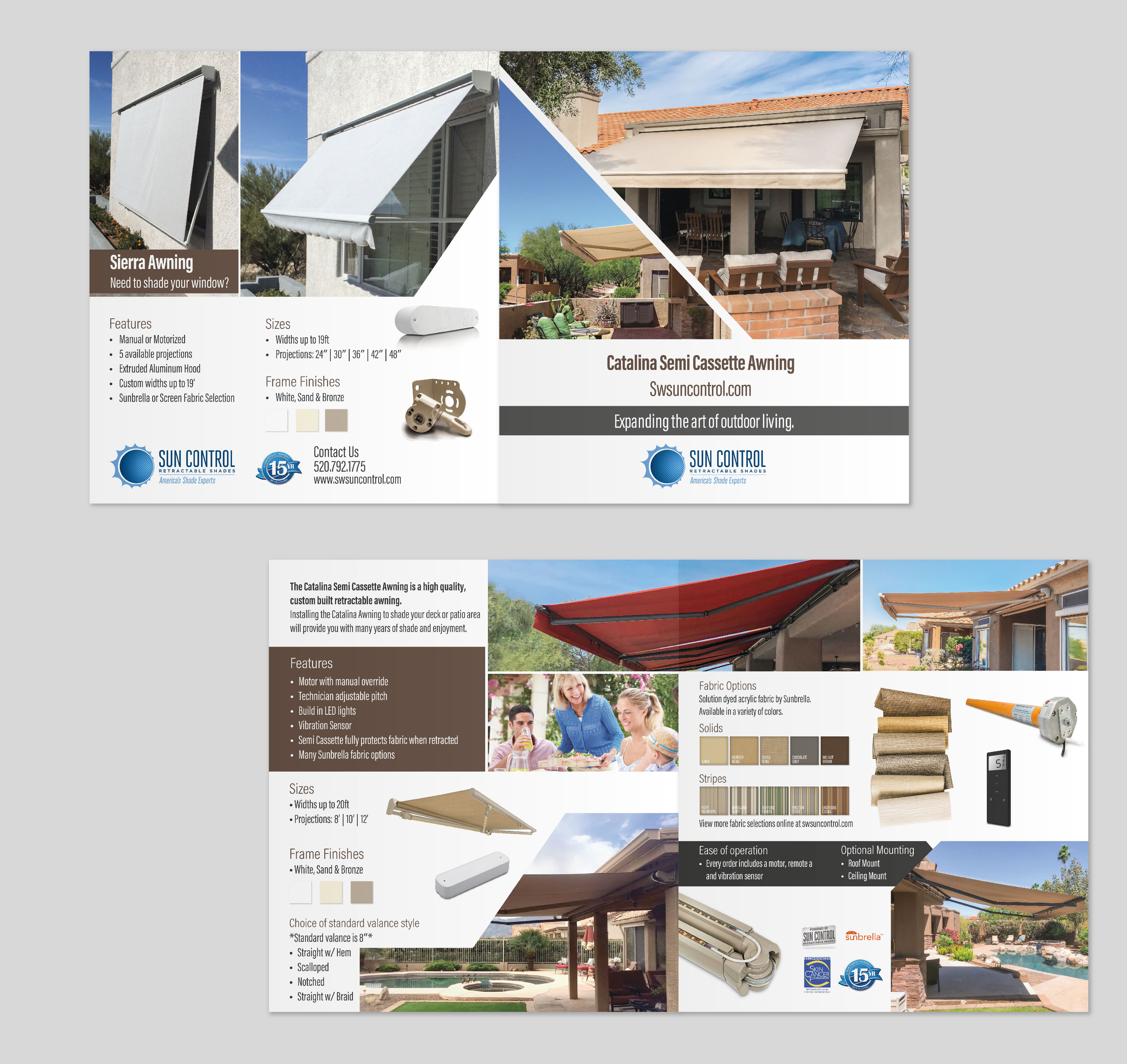 Diseño de Brochure por emoblack989 para Sun Control Retractable Shades | Diseño #28490771