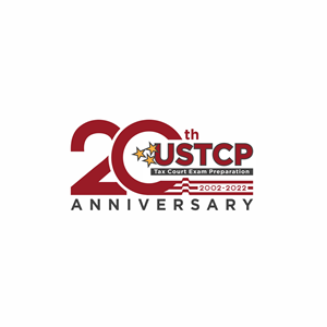 USTCP, Tax Court Exam Preparation, 20th anniversary - whatever works best to highlight our achievement | Logo Design by naldz