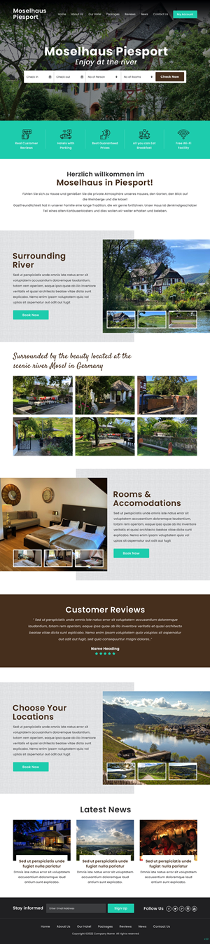 Bed and Breakfast WebSite Design | Web Design par pb
