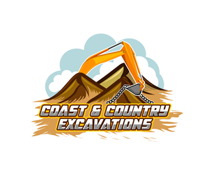 Logo Design by Paint-Tools for Coast and Country Excavations | Design: #28493799