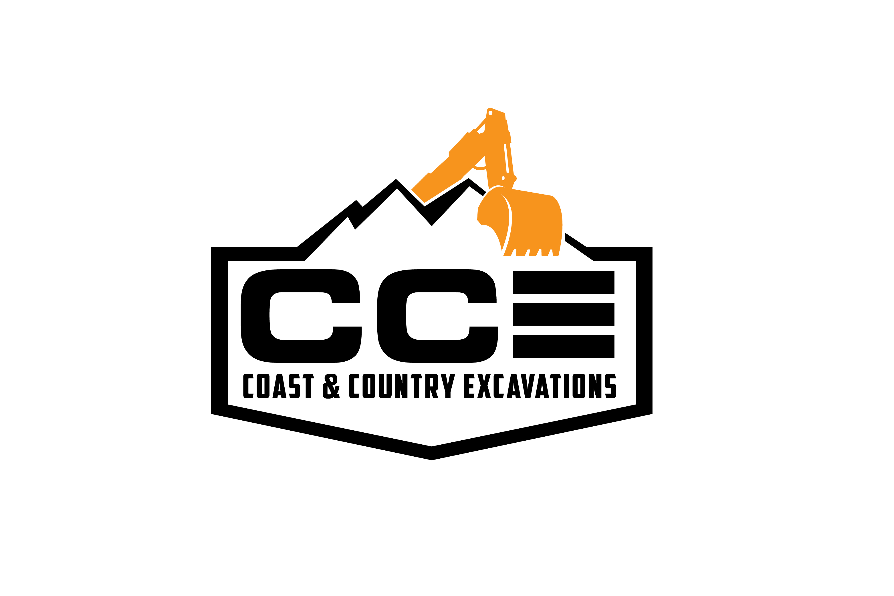 Logo Design by renderman for Coast and Country Excavations | Design #28491213