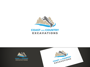 Logo Design by folker for Coast and Country Excavations | Design: #28490013