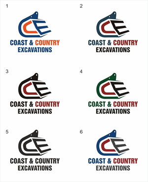 Logo Design by Logocraft for Coast and Country Excavations | Design: #28520731