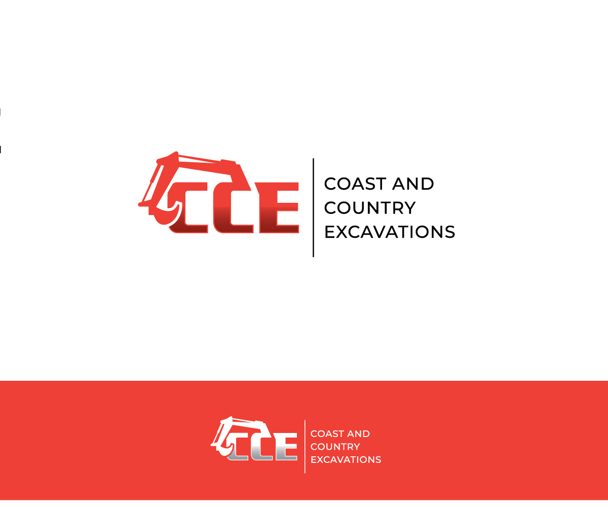 Logo Design by ecorokerz for Coast and Country Excavations | Design #28488224